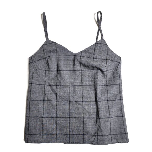 Banana Republic Womens Gray Wool Plaid Tailored Spaghetti Strap Camisole SizeXXS - Picture 1 of 5
